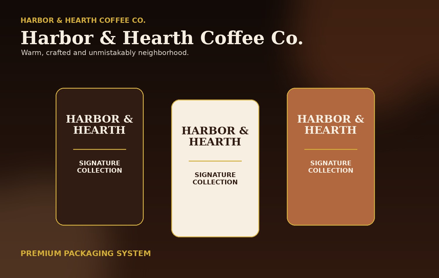 Harbor & Hearth Coffee Co. Packaging System
