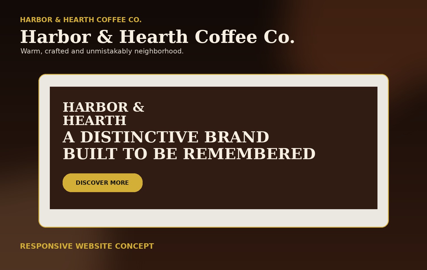 Harbor & Hearth Coffee Co. Responsive Website