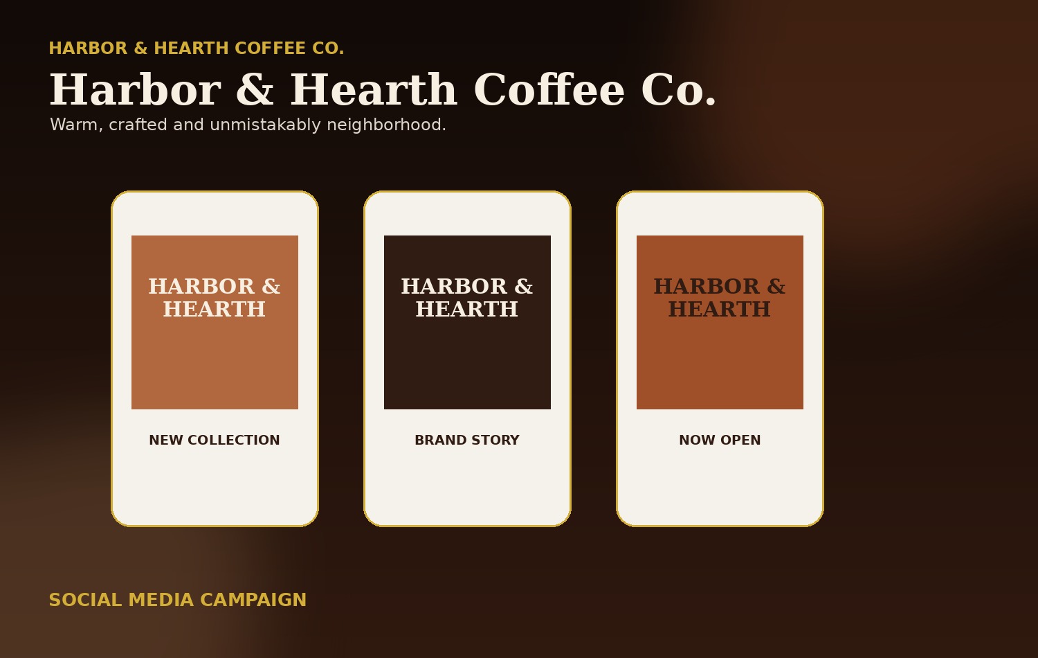 Harbor & Hearth Coffee Co. Social Campaign