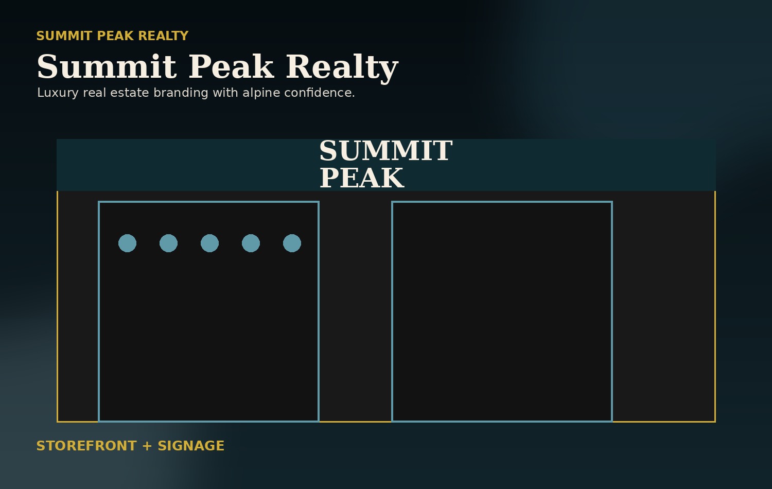 Summit Peak Realty Storefront + Signage