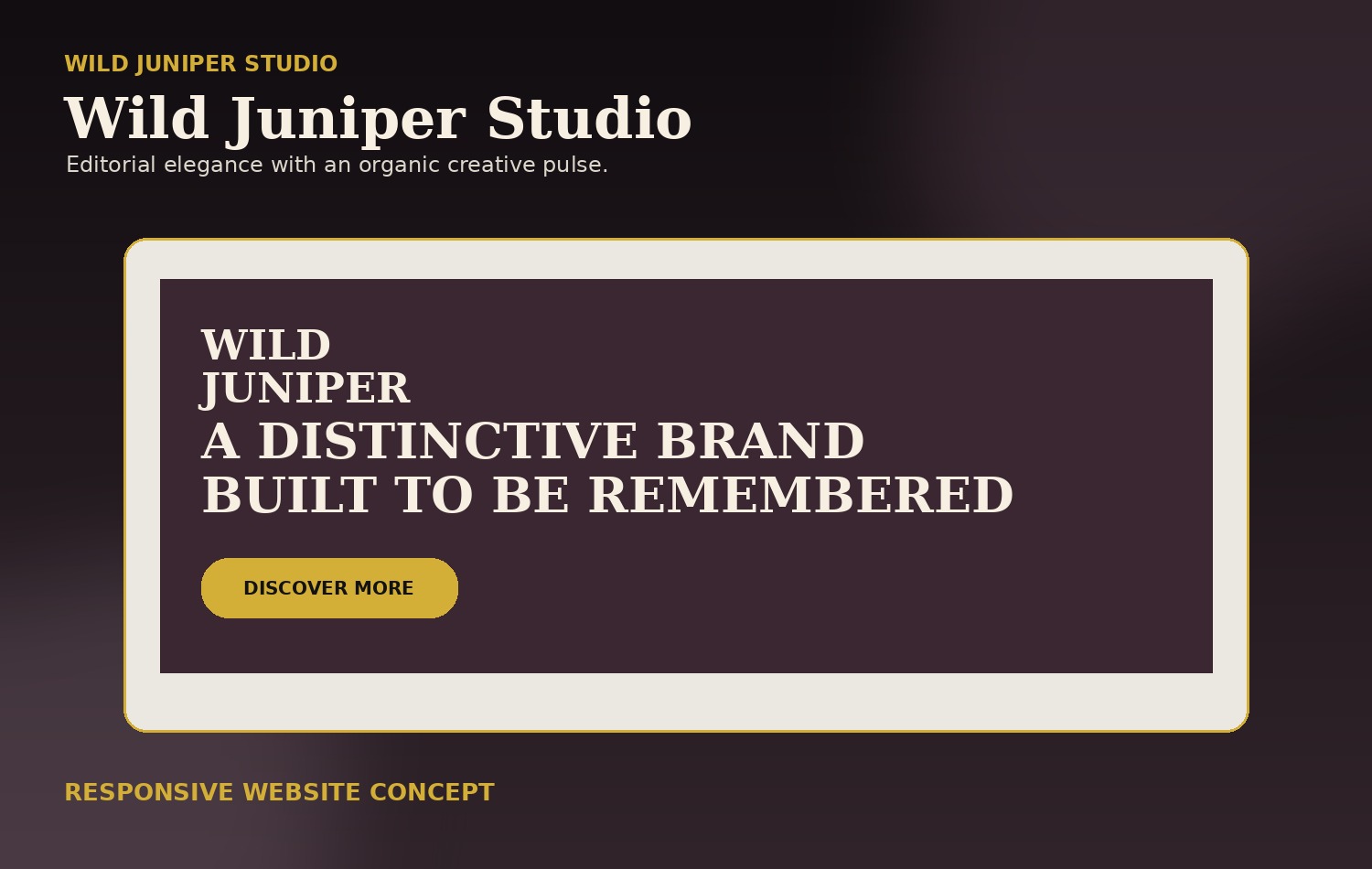 Wild Juniper Studio Responsive Website