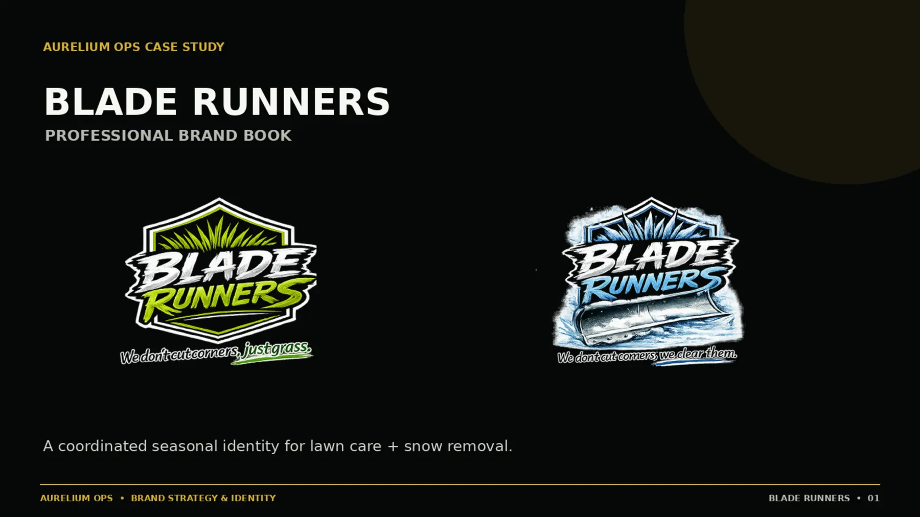Blade Runners summer and winter seasonal brand identities